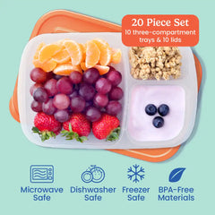 Bentgo Easyboxes 3-Compartment Food Containers 20-Piece Set